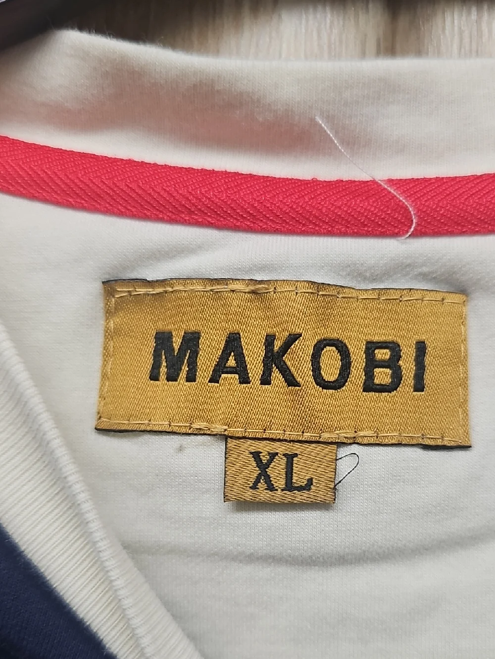 MAKOBI Colorblock Geometric Tee - Navy, White, Brown - Picture 3 of 7